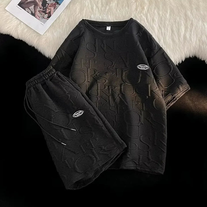 Nova breathable waffle-knit two-piece outfit for men


