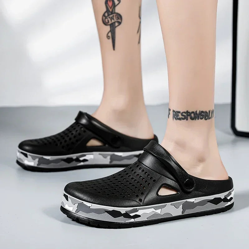 Nova comfortable EVA slip-on sandals in camouflage

