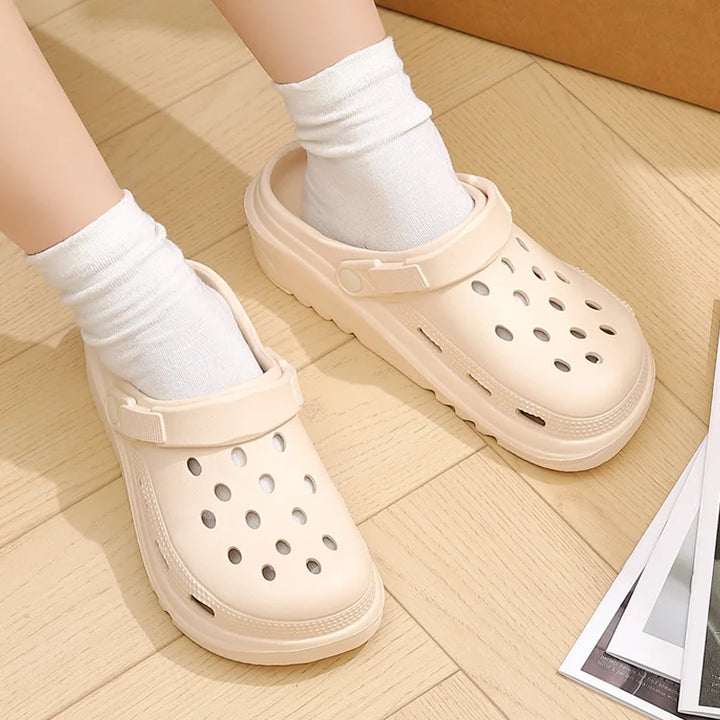 Nova durable EVA slippers with medium heel

