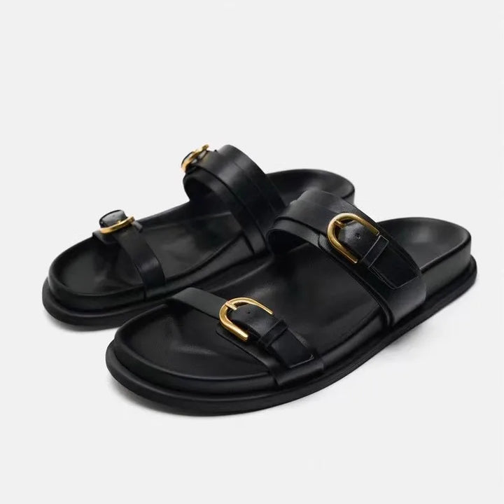 Nova lightweight PU buckle sandals for women

