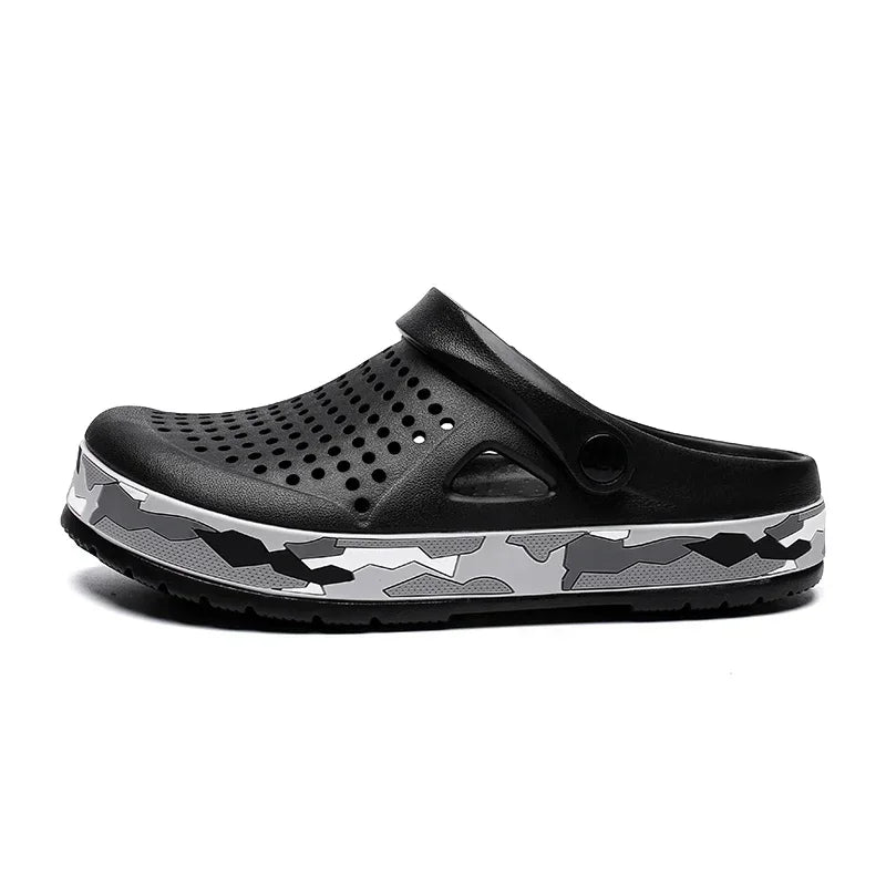 Nova lightweight camo slip-on sandals for men


