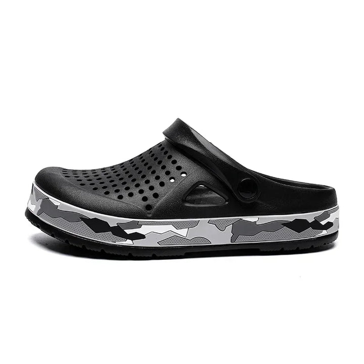 Nova lightweight camo slip-on sandals for men

