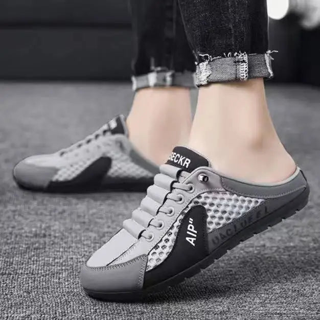 Nova lightweight half slippers for men – leather design

