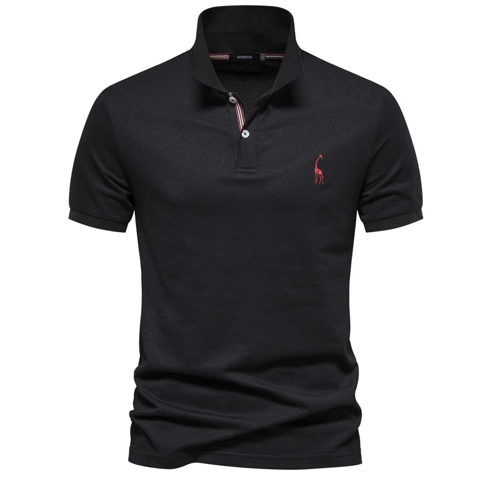 Nova lightweight men’s polo shirt with embroidered details

