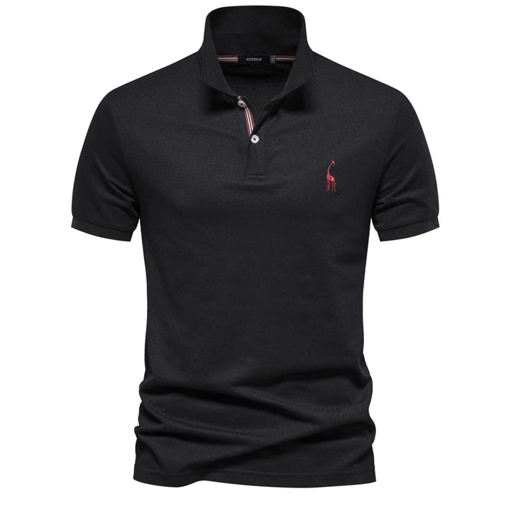Nova lightweight men’s polo shirt with embroidered details

