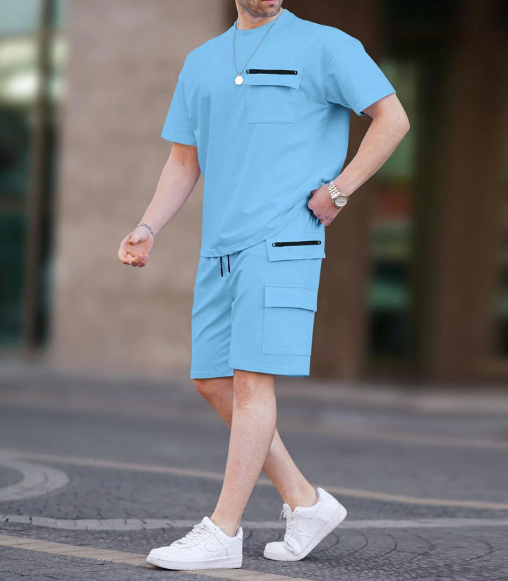 Nova relaxed fit knit set with pockets for men

