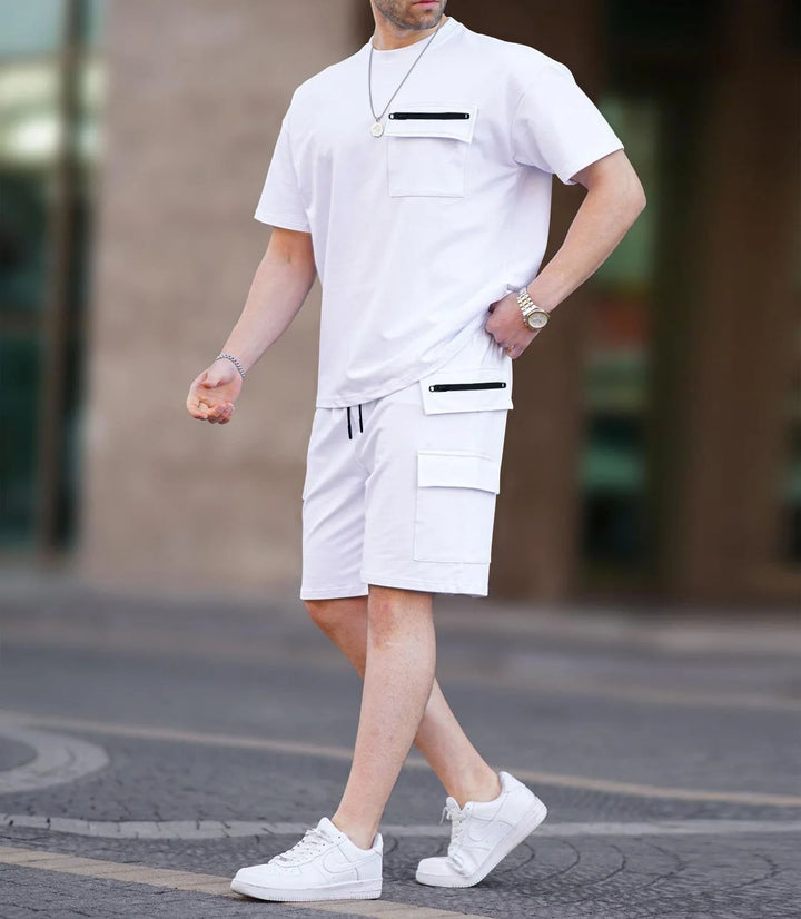 Nova stylish knit two-piece summer set for men

