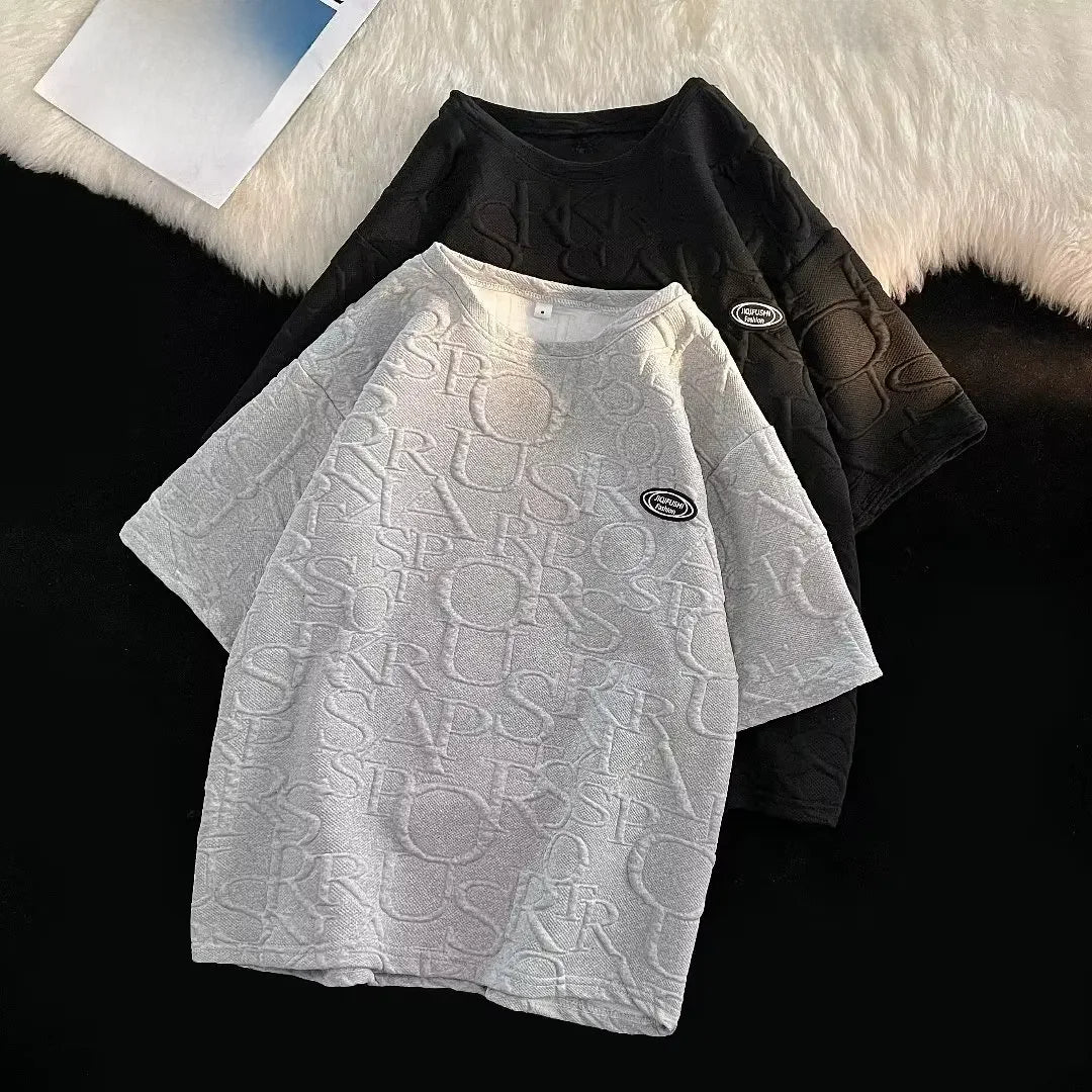 Nova stylish men's waffled T-shirt and shorts combo

