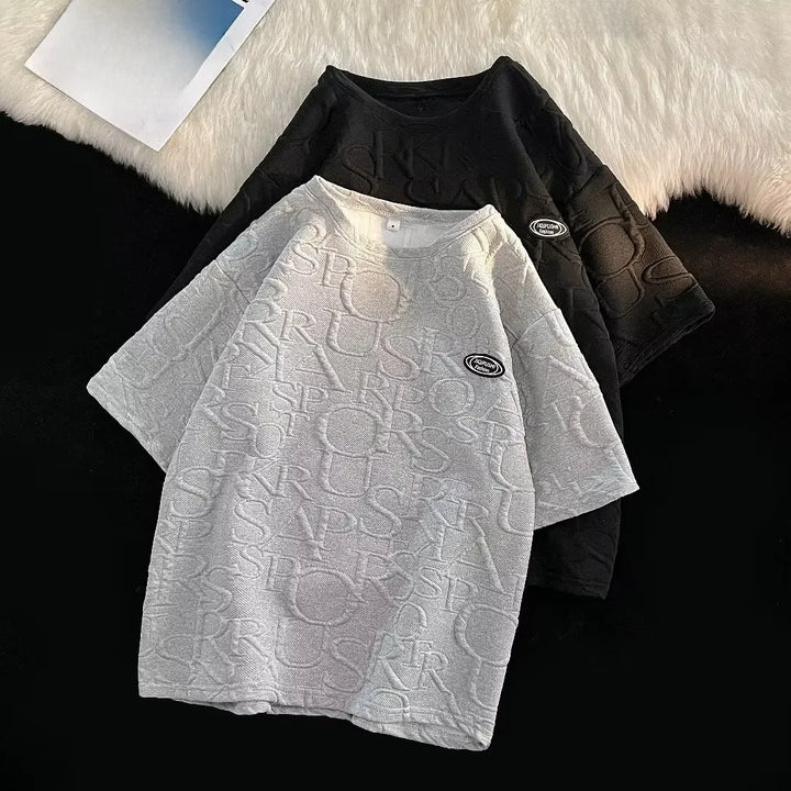 Nova stylish men's waffled T-shirt and shorts combo


