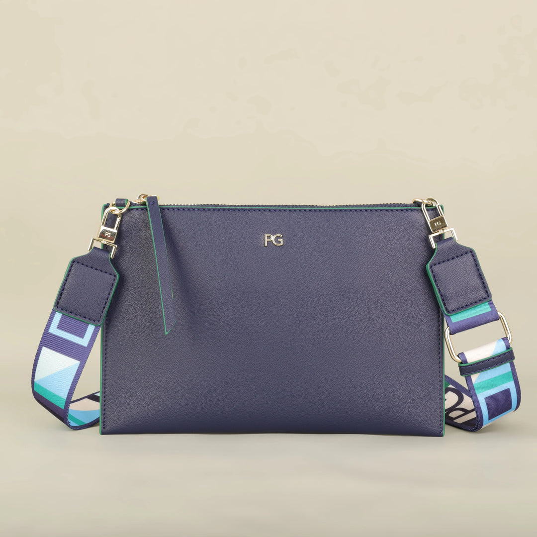 Nova trendy letter print PVC evening clutch for women

