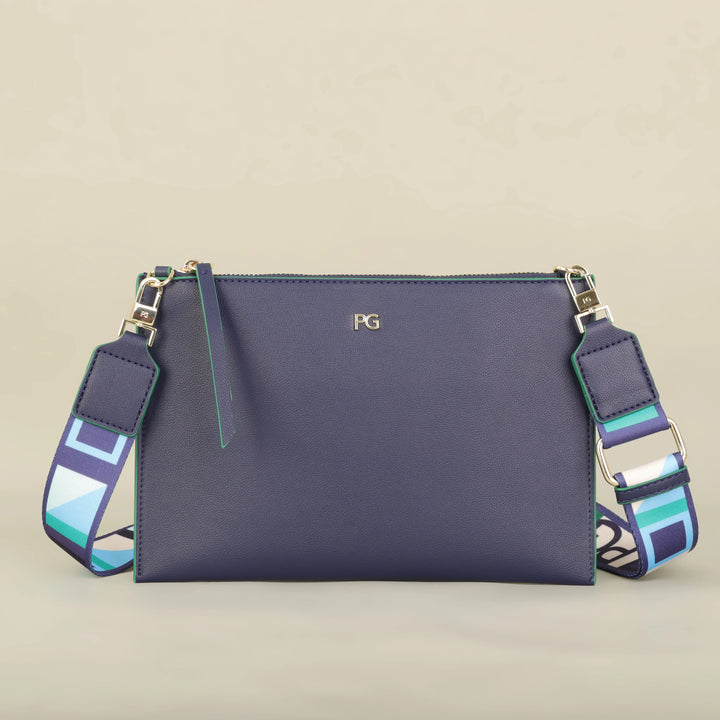Nova trendy letter print PVC evening clutch for women

