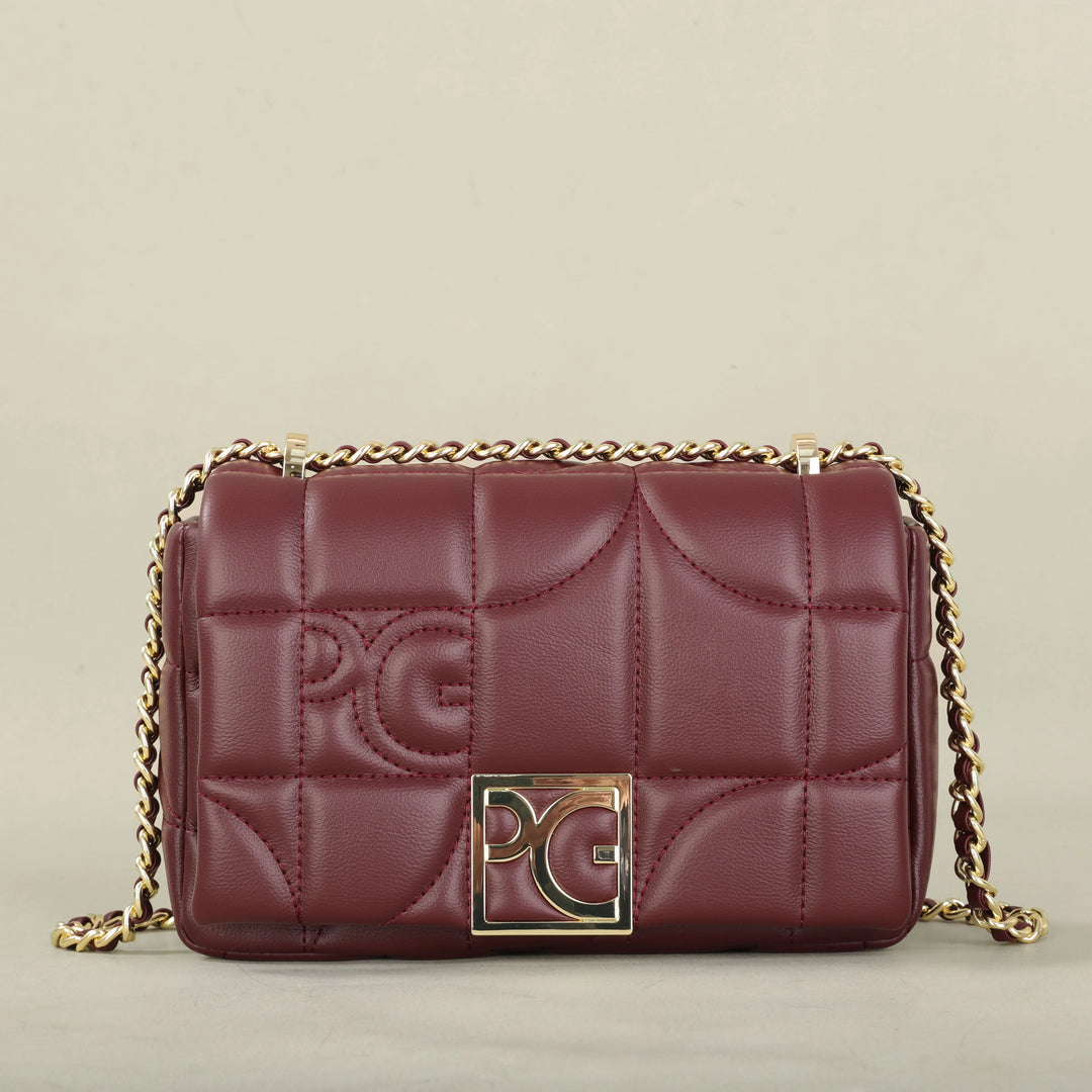 Nova vintage-inspired geometric PU shoulder bag for women

