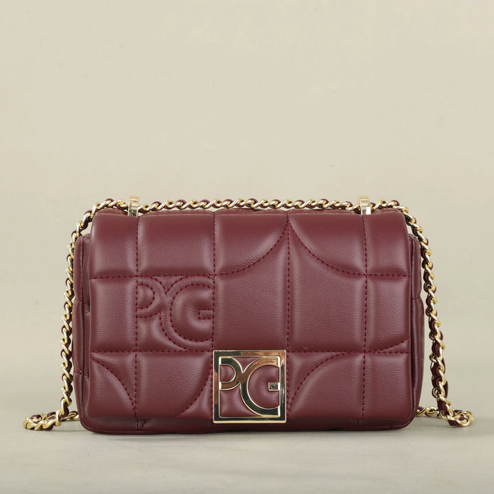 Nova vintage-inspired geometric PU shoulder bag for women

