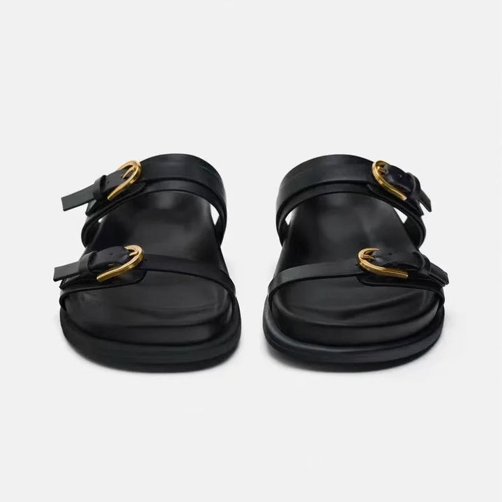Nova women’s casual buckle sandals with low heel

