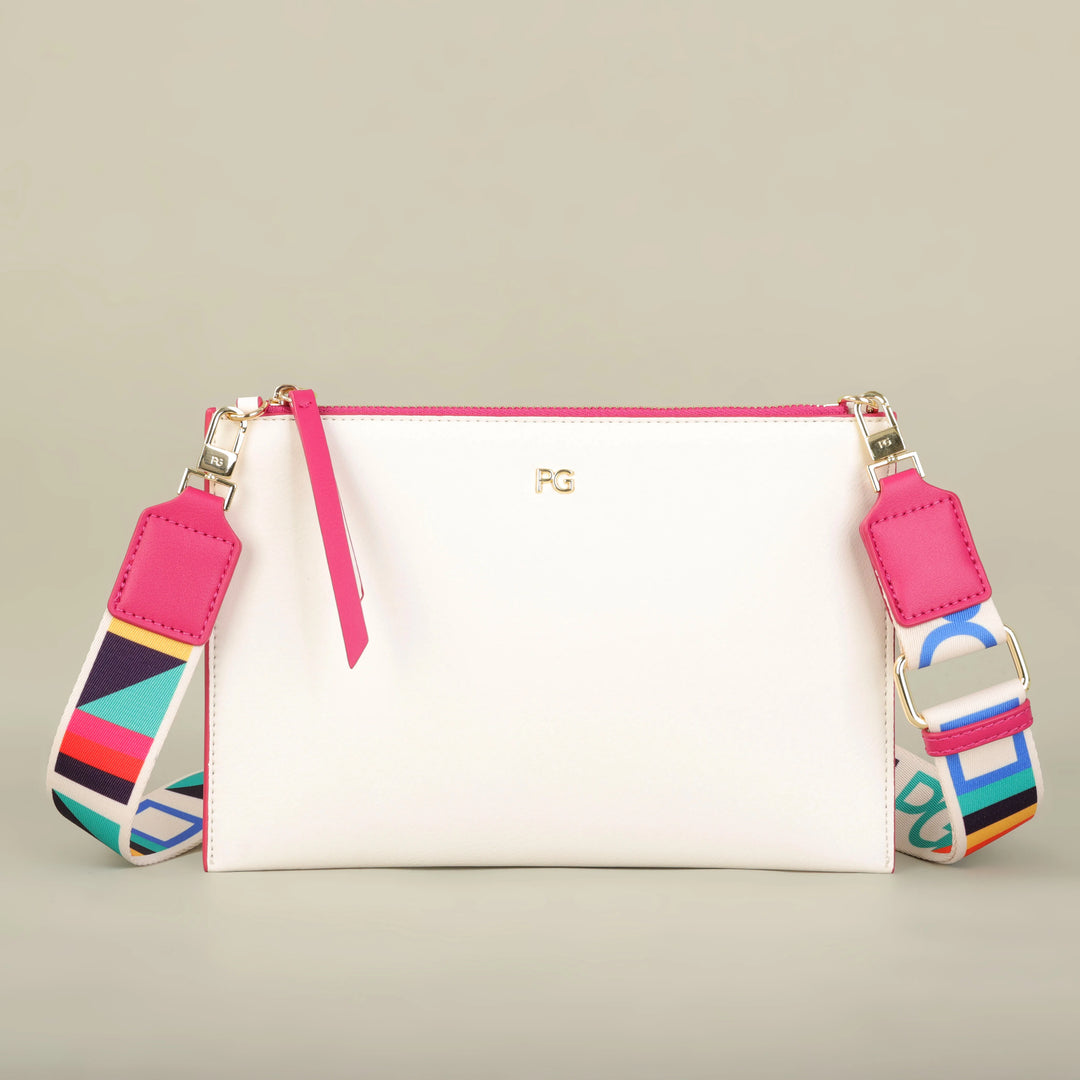 Nova women's letter print PVC clutch bag