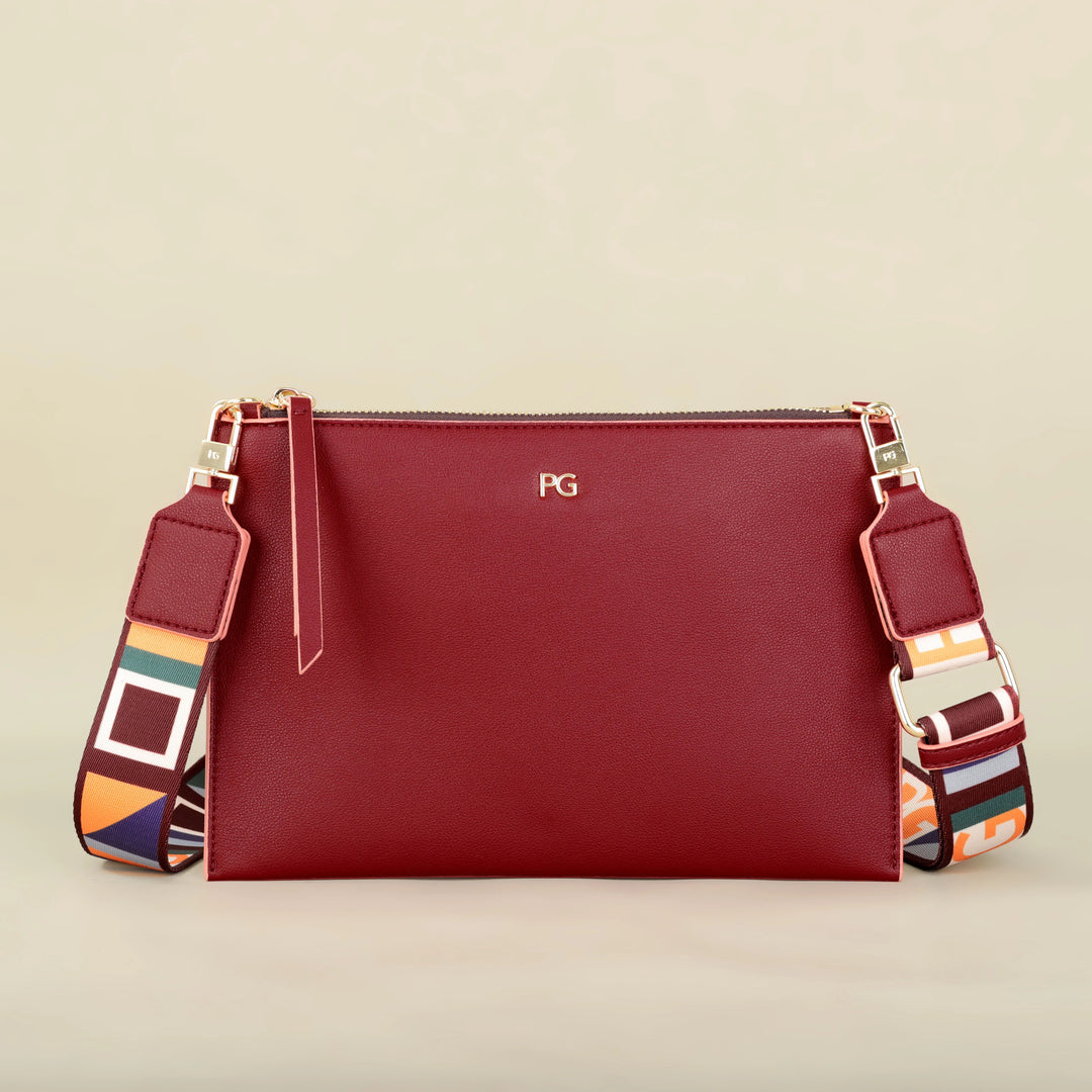 Nova women’s statement PVC clutch with letter design

