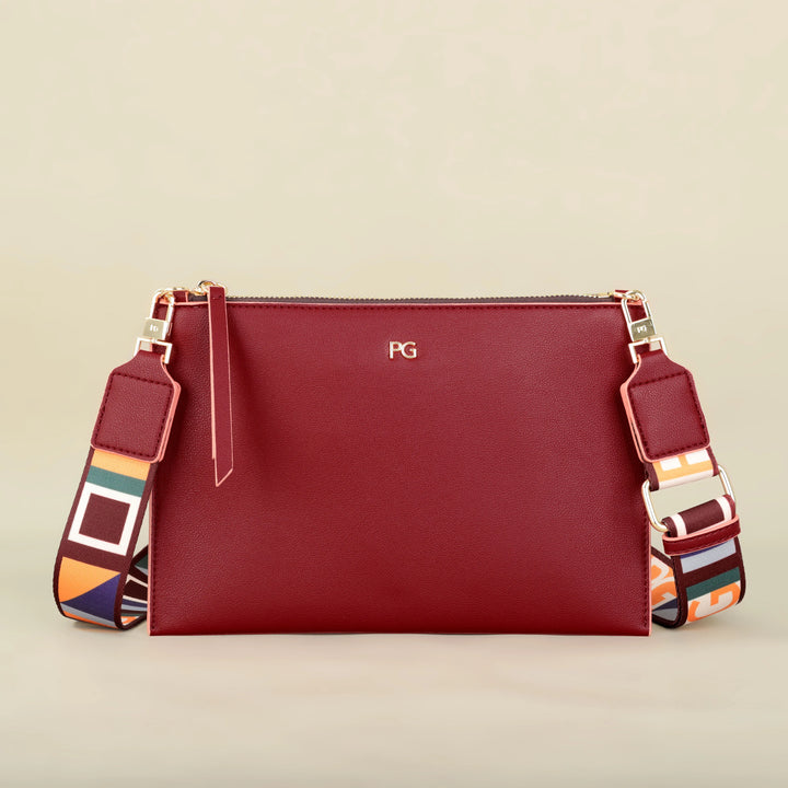 Nova women’s statement PVC clutch with letter design

