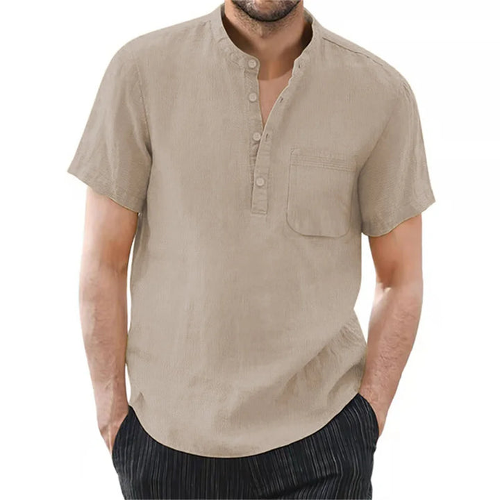 NOVA | Men’s Lightweight Cotton-Linen Button-Up Shirt