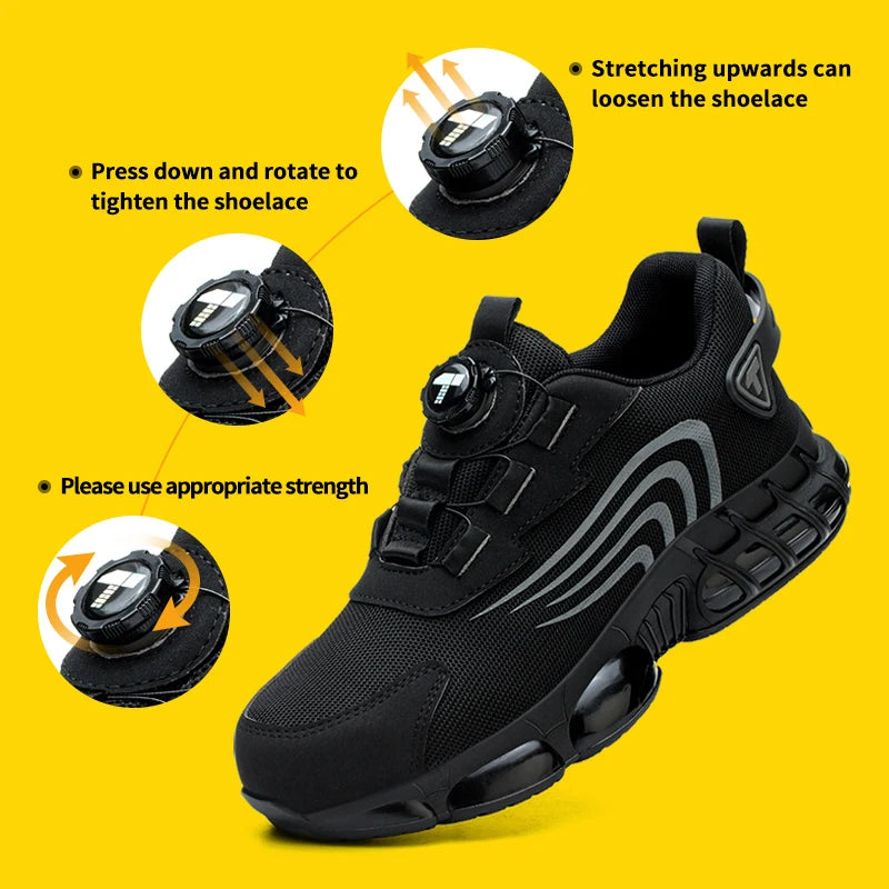 NOVA | Men’s Low-Cut Fabric Safety Sports Shoes