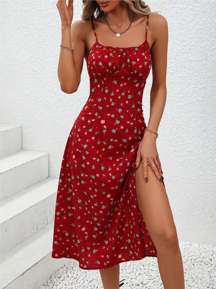 NOVA | Women’s Office Lady A-Line Dot Print Camisole Dress