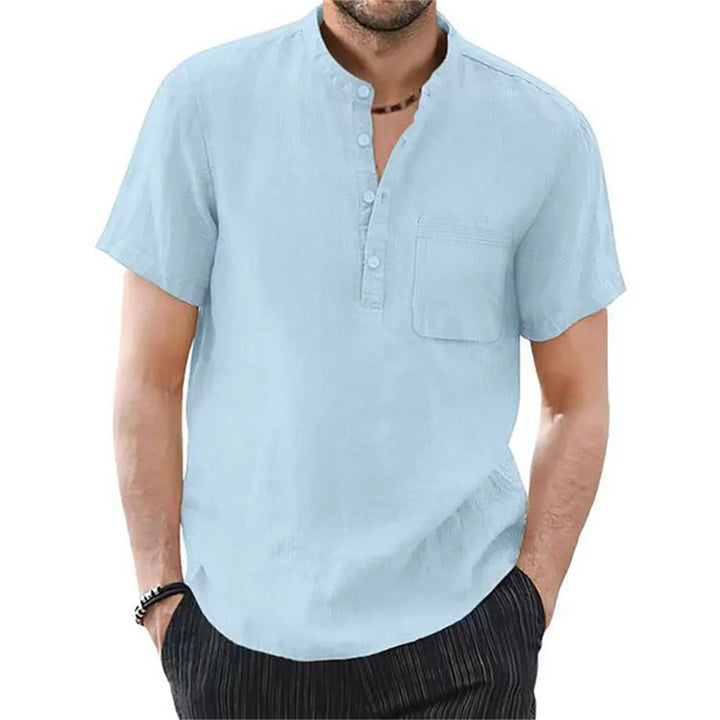 NOVA | Men’s Lightweight Cotton-Linen Button-Up Shirt