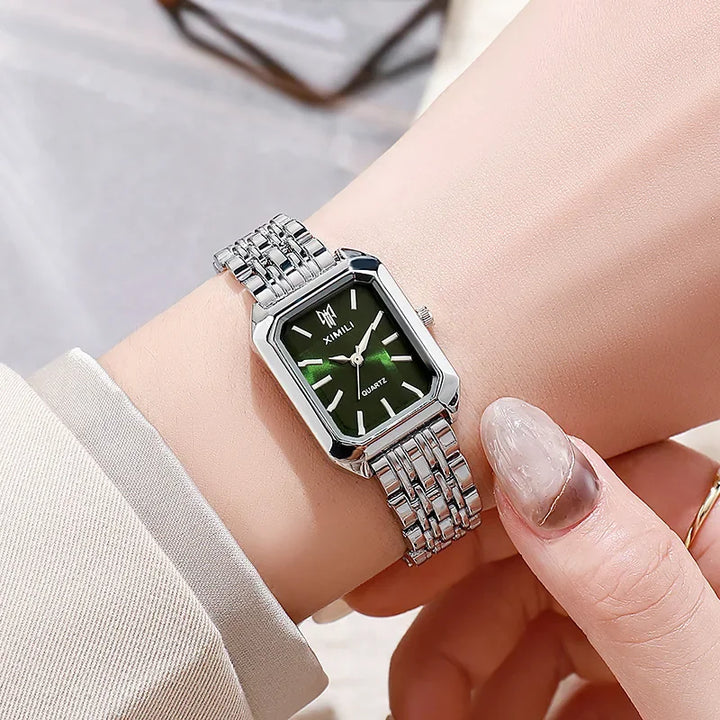 NOVA | Rectangular Steel Quartz Watch For Women