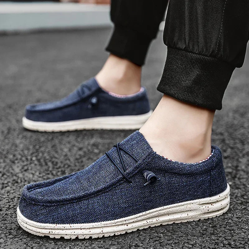 NOVA | Men’s Canvas Slip-On Shoes – Casual  Low Heel Loafers