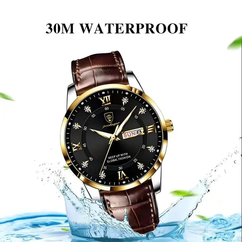NOVA | Men's Quartz Watch with Leather Strap
