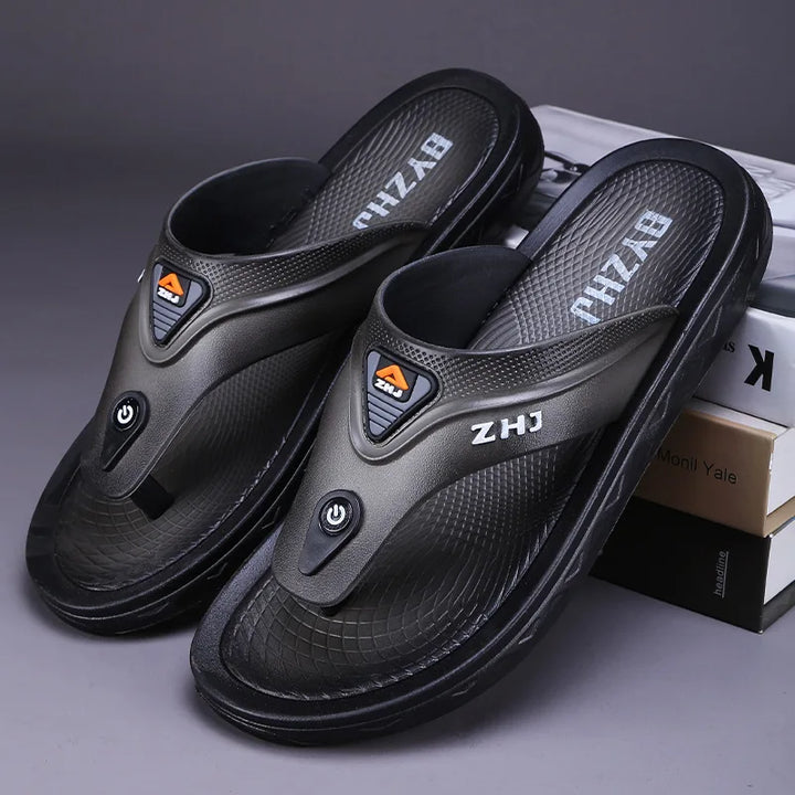 NOVA | Men’s Summer PU Flip-Flops – Flat Outdoor Casual Sandals