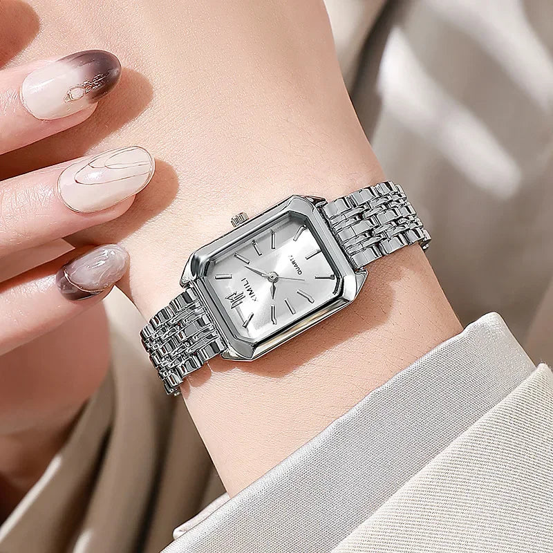 NOVA | Rectangular Steel Quartz Watch For Women
