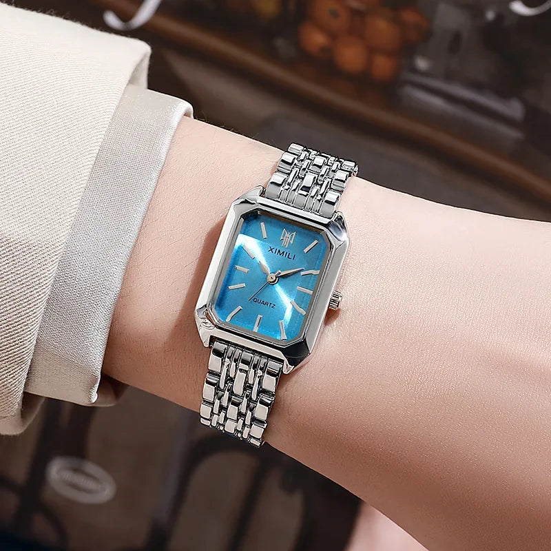 NOVA | Rectangular Steel Quartz Watch For Women