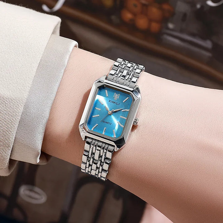NOVA | Rectangular Steel Quartz Watch For Women