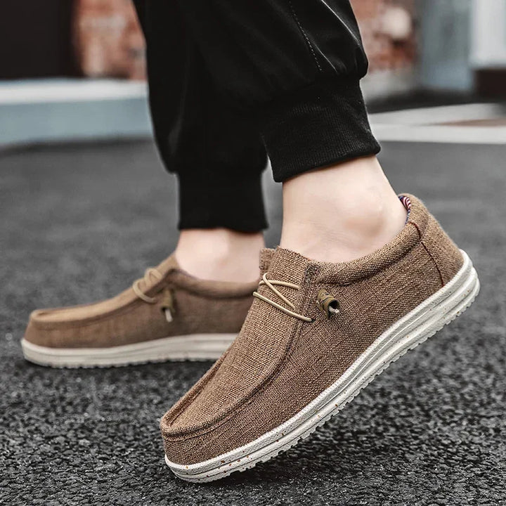 NOVA | Men’s Canvas Slip-On Shoes – Casual  Low Heel Loafers