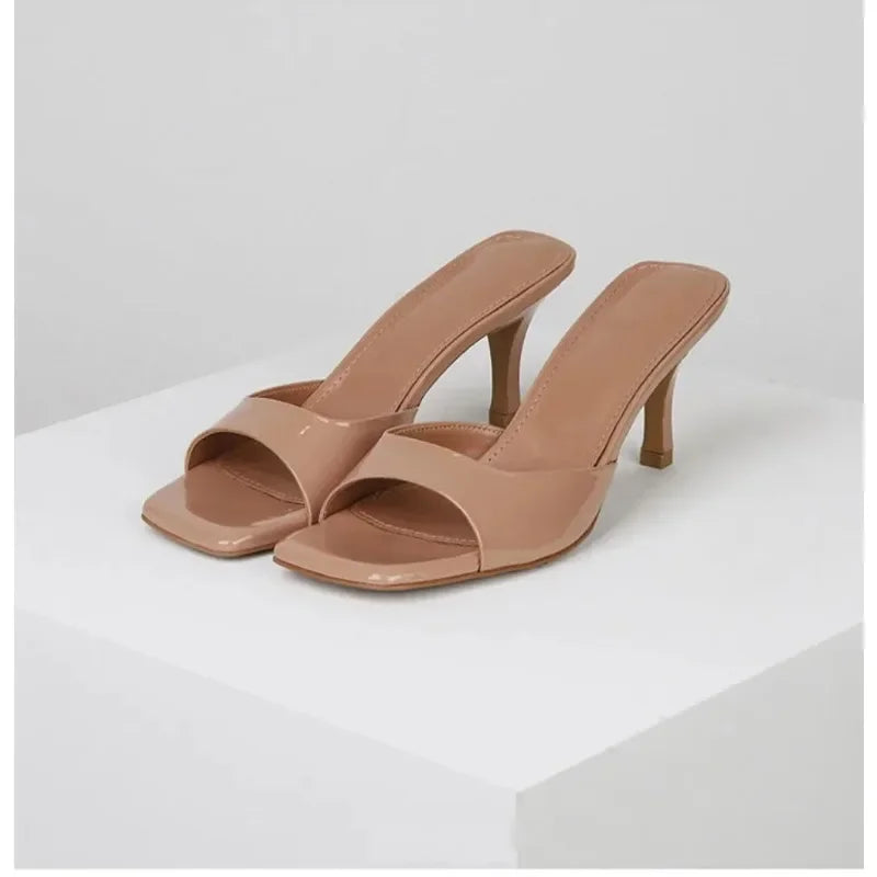 NOVA | Chic PU Leather Heeled Sandals for Women

