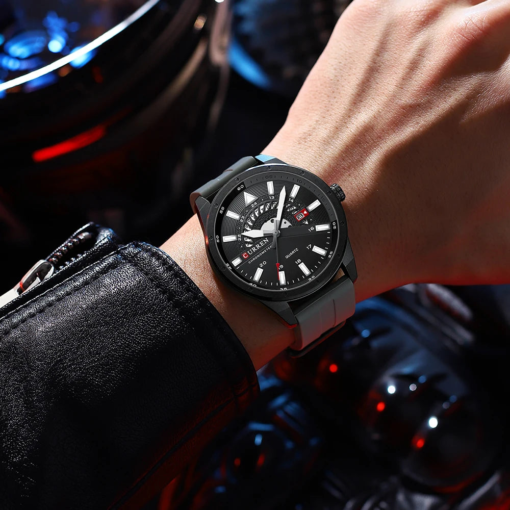 NOVA | Curren Quartz Silicone Band Wristwatch