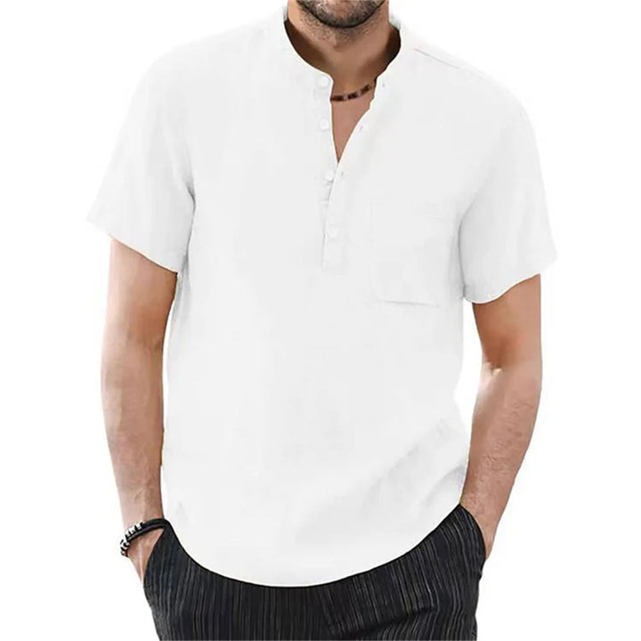 NOVA | Men’s Lightweight Cotton-Linen Button-Up Shirt