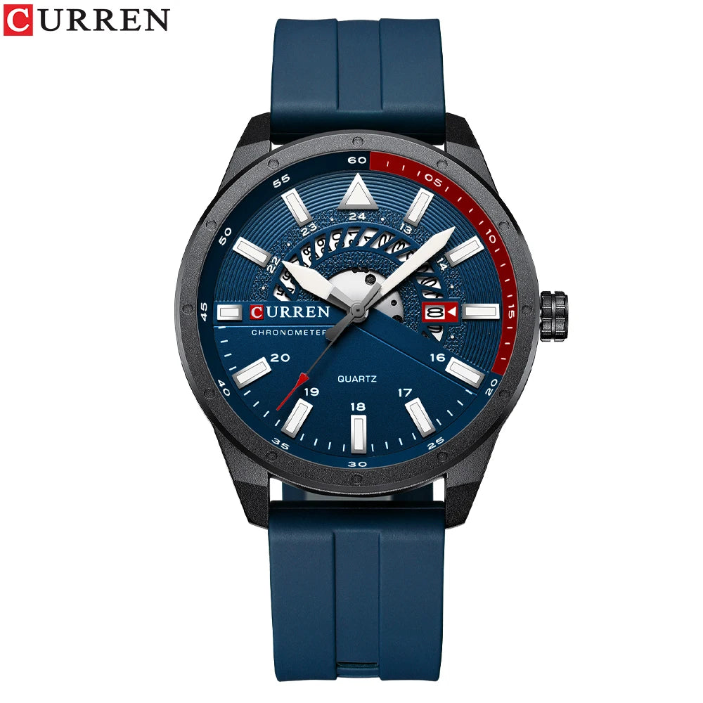 NOVA | Curren Quartz Silicone Band Wristwatch