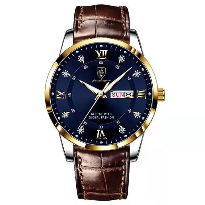 NOVA | Men's Quartz Watch with Leather Strap