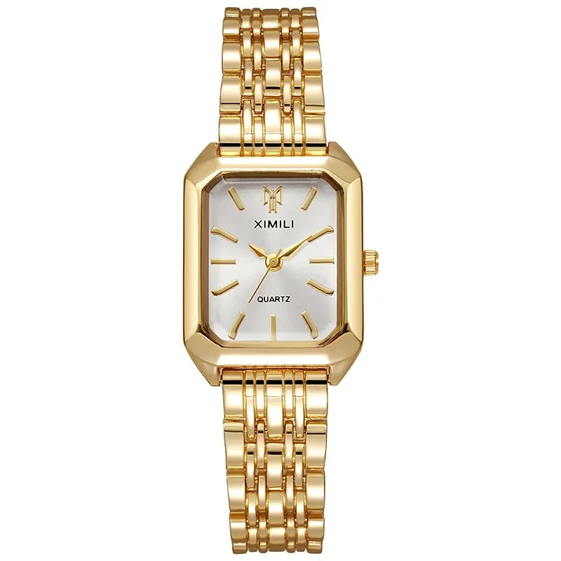 NOVA | Rectangular Steel Quartz Watch For Women