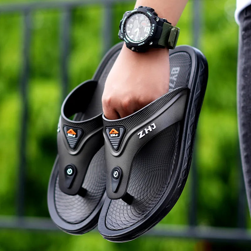 NOVA | Men’s Summer PU Flip-Flops – Flat Outdoor Casual Sandals