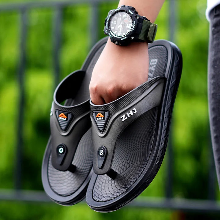 NOVA | Men’s Summer PU Flip-Flops – Flat Outdoor Casual Sandals