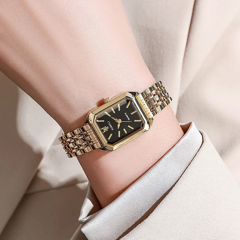 NOVA | Rectangular Steel Quartz Watch For Women