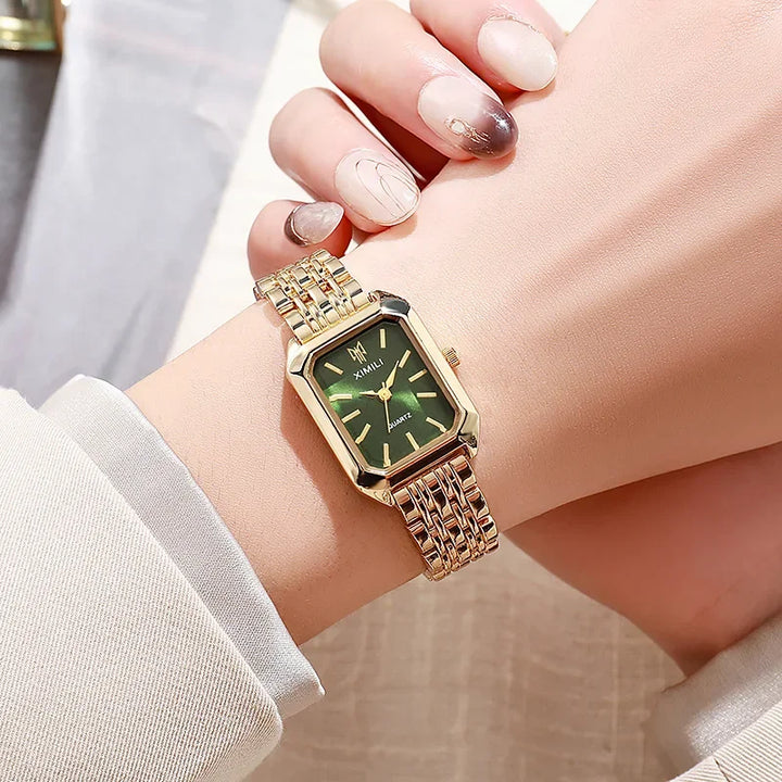 NOVA | Rectangular Steel Quartz Watch For Women