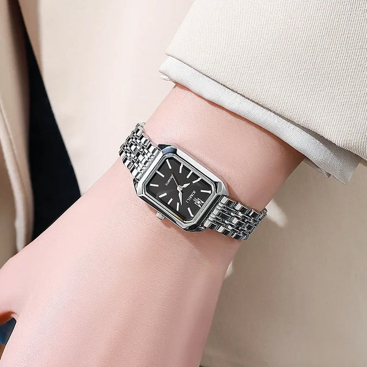 NOVA | Rectangular Steel Quartz Watch For Women