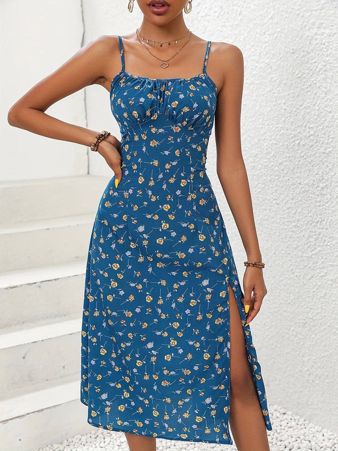 NOVA | Women’s Office Lady A-Line Dot Print Camisole Dress