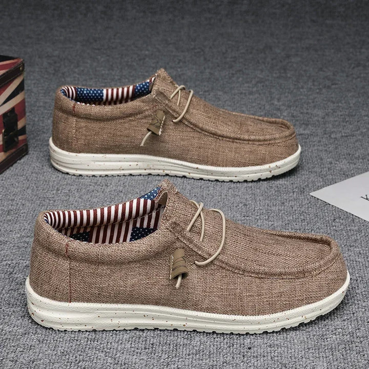NOVA | Men’s Canvas Slip-On Shoes – Casual  Low Heel Loafers