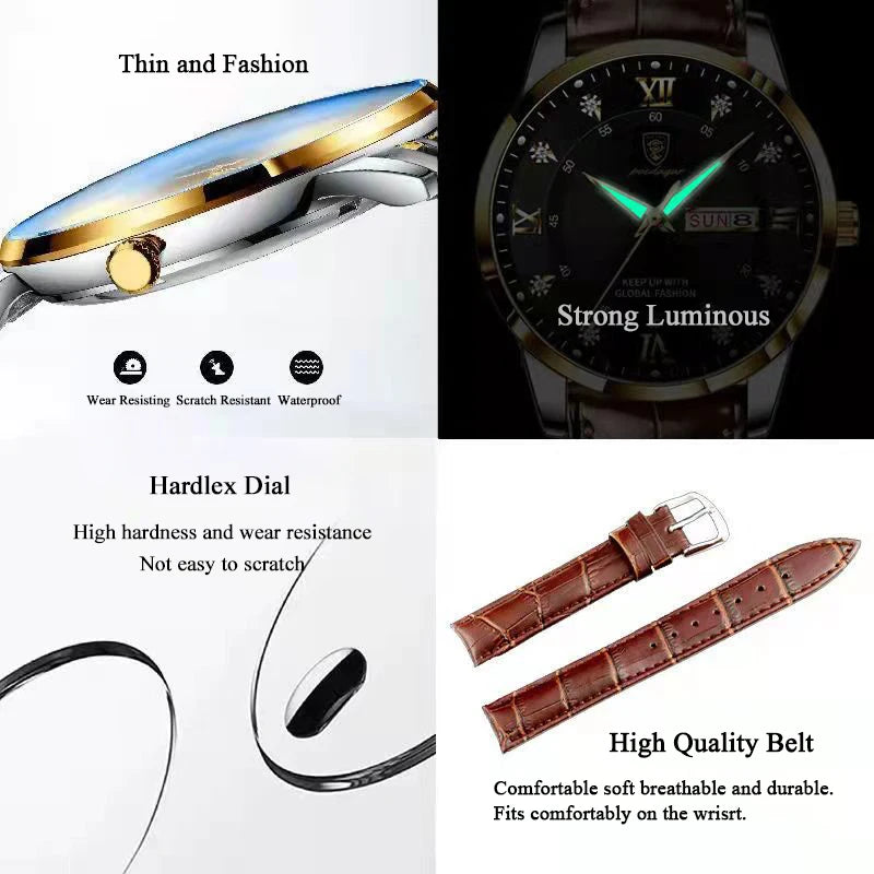 NOVA | Men's Quartz Watch with Leather Strap