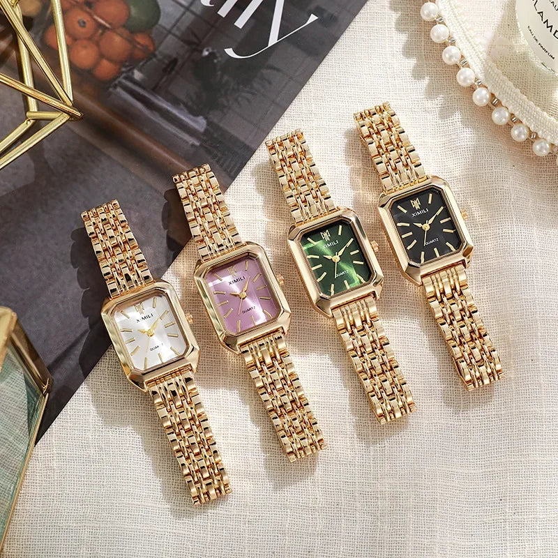 NOVA | Rectangular Steel Quartz Watch For Women