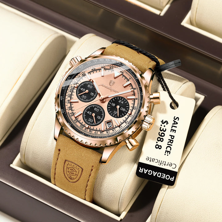 Stylish men’s chronograph wristwatch 

